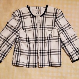 Danillo Black & White Plaid Women's Jacket